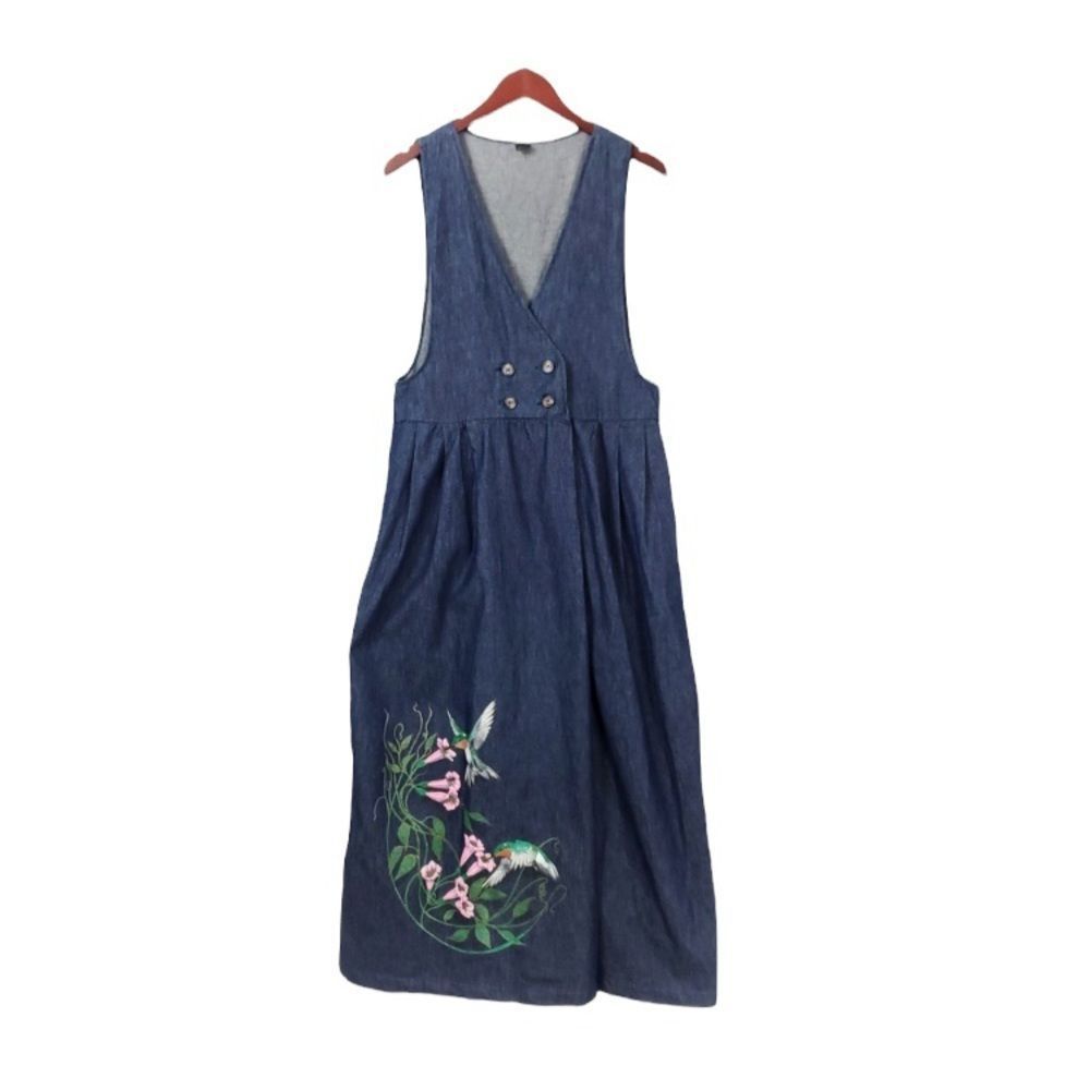 VINTAGE inspired Denim midi dress